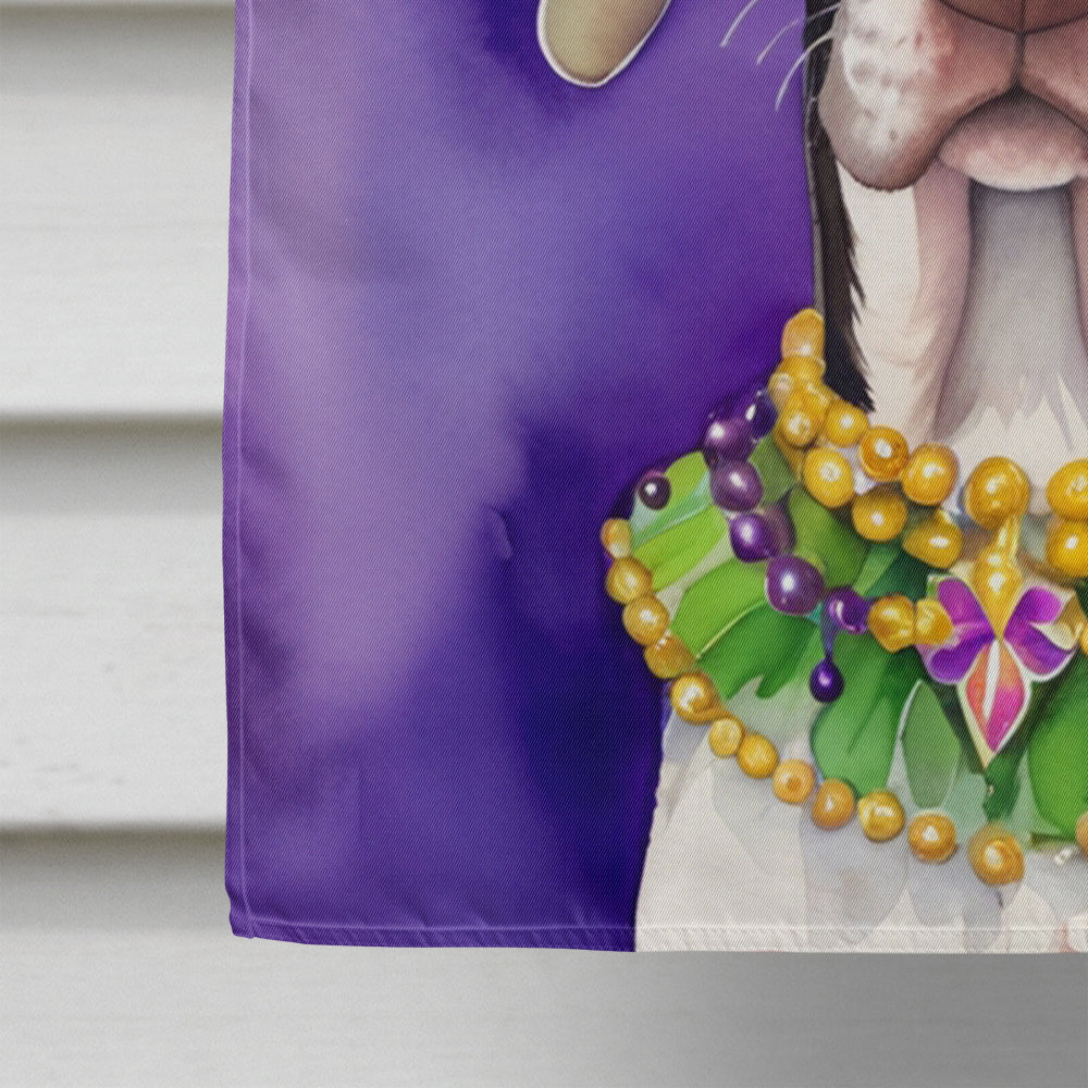 German Shorthaired Pointer King of Mardi Gras House Flag 28x40 Porch Sleeve Pole Decorative Outside Yard Banner Artwork Wall Hanging, Polyester