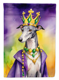 Greyhound King of Mardi Gras Garden Flag Mailbox Decorative Yard Banner Outside Patio Artwork for Flower Beds, Garden Size, Multicolor