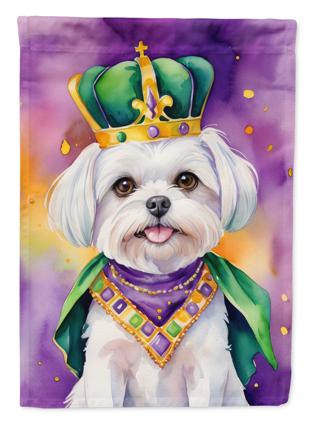 Maltese King of Mardi Gras Garden Flag Mailbox Decorative Yard Banner Outside Patio Artwork for Flower Beds, Garden Size, Multicolor