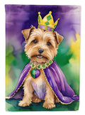 Norfolk Terrier King of Mardi Gras Garden Flag Mailbox Decorative Yard Banner Outside Patio Artwork for Flower Beds, Garden Size, Multicolor