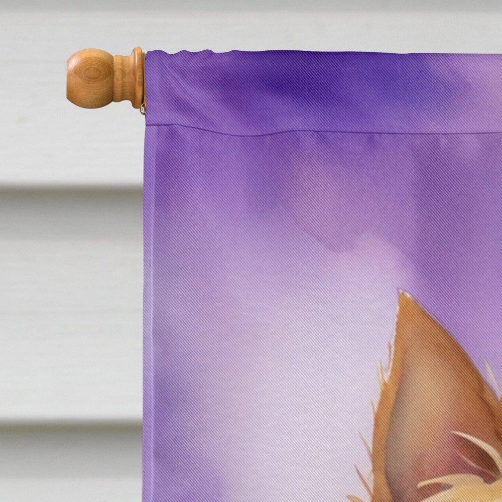 Norwich Terrier King of Mardi Gras House Flag 28x40 Porch Sleeve Pole Decorative Outside Yard Banner Artwork Wall Hanging, Polyester