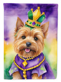 Norwich Terrier King of Mardi Gras Garden Flag Mailbox Decorative Yard Banner Outside Patio Artwork for Flower Beds, Garden Size, Multicolor