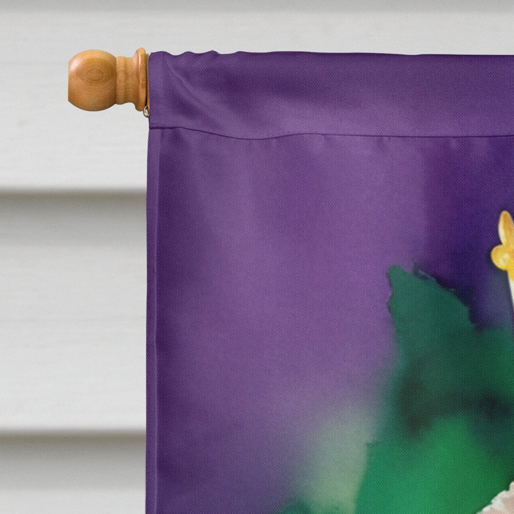 Chocolate Poodle King of Mardi Gras House Flag 28x40 Porch Sleeve Pole Decorative Outside Yard Banner Artwork Wall Hanging, Polyester