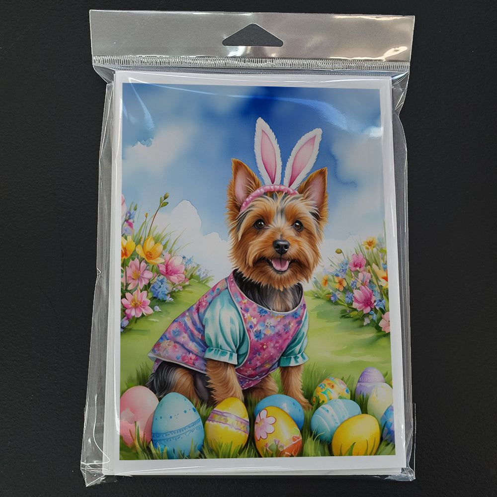 Australian Terrier Easter Egg Hunt Greeting Cards Pack of 8 Blank Cards with Envelopes Whimsical A7 Size 5x7