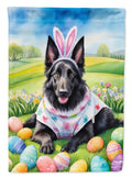 Belgian Sheepdog Easter Egg Hunt House Flag 28x40 Porch Sleeve Pole Decorative Outside Yard Banner Artwork Wall Hanging, Polyester