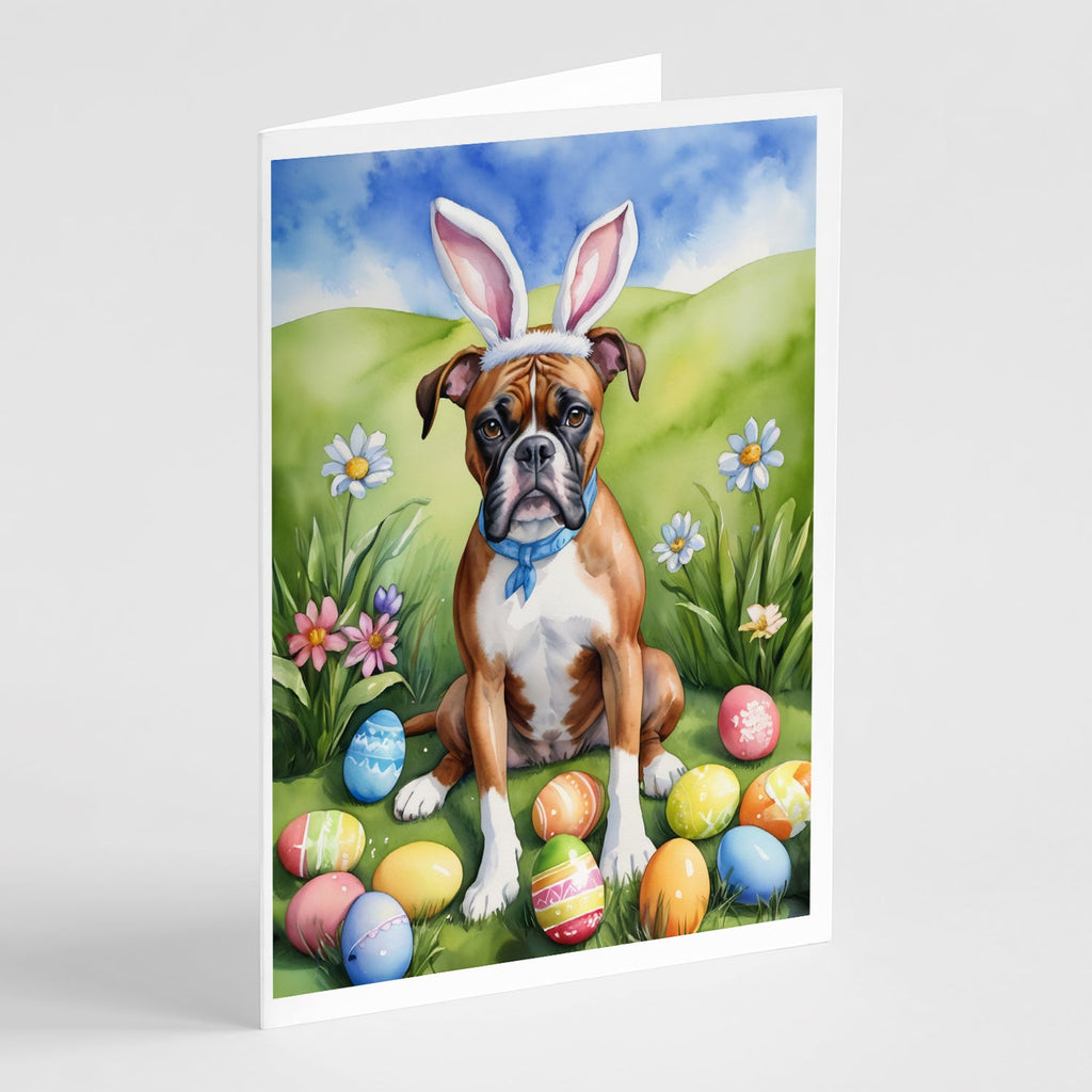 Boxer Easter Egg Hunt Greeting Cards Pack of 8 Blank Cards with Envelopes Whimsical A7 Size 5x7
