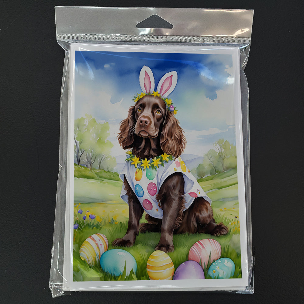 Boykin Spaniel Easter Egg Hunt Greeting Cards Pack of 8 Blank Cards with Envelopes Whimsical A7 Size 5x7