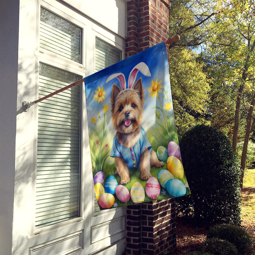 Cairn Terrier Easter Egg Hunt House Flag 28x40 Porch Sleeve Pole Decorative Outside Yard Banner Artwork Wall Hanging, Polyester