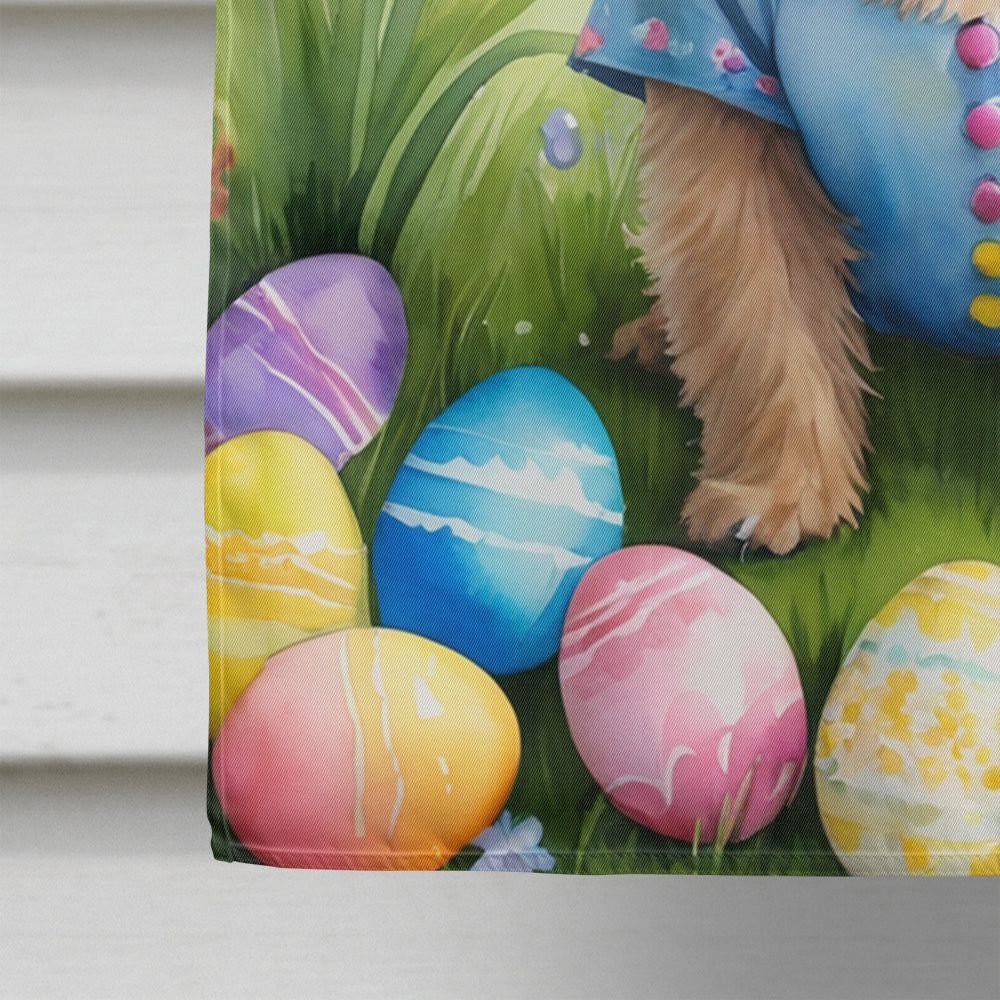 Cairn Terrier Easter Egg Hunt House Flag 28x40 Porch Sleeve Pole Decorative Outside Yard Banner Artwork Wall Hanging, Polyester