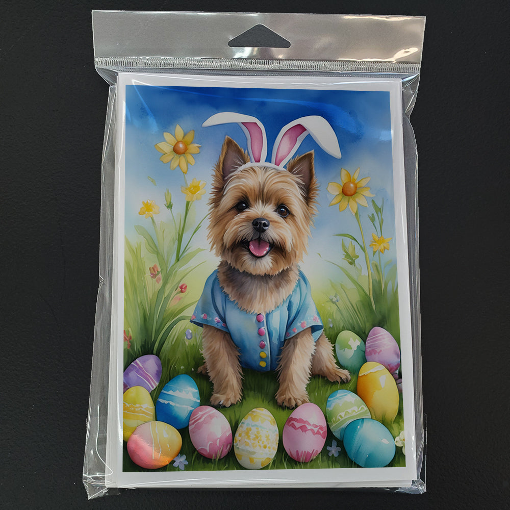 Cairn Terrier Easter Egg Hunt Greeting Cards Pack of 8 Blank Cards with Envelopes Whimsical A7 Size 5x7