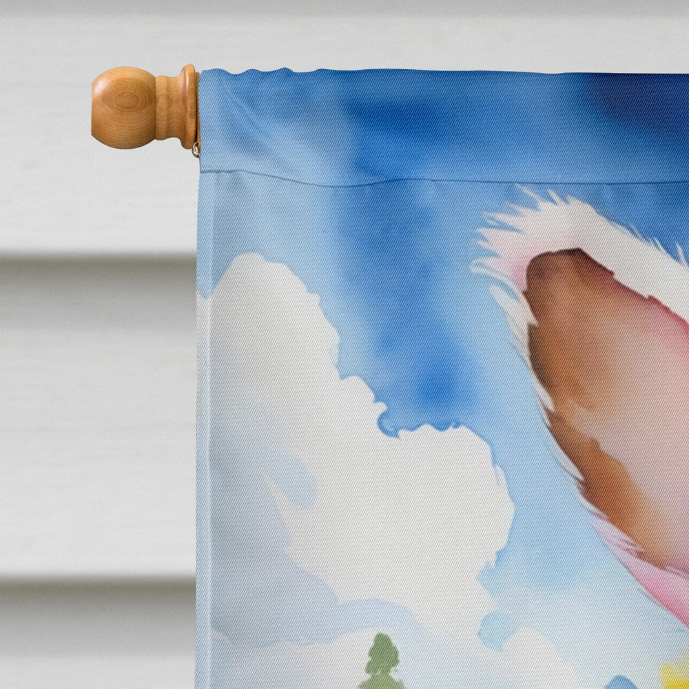 Cavalier Spaniel Easter Egg Hunt House Flag 28x40 Porch Sleeve Pole Decorative Outside Yard Banner Artwork Wall Hanging, Polyester