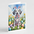 Dalmatian Easter Egg Hunt Greeting Cards Pack of 8 Blank Cards with Envelopes Whimsical A7 Size 5x7