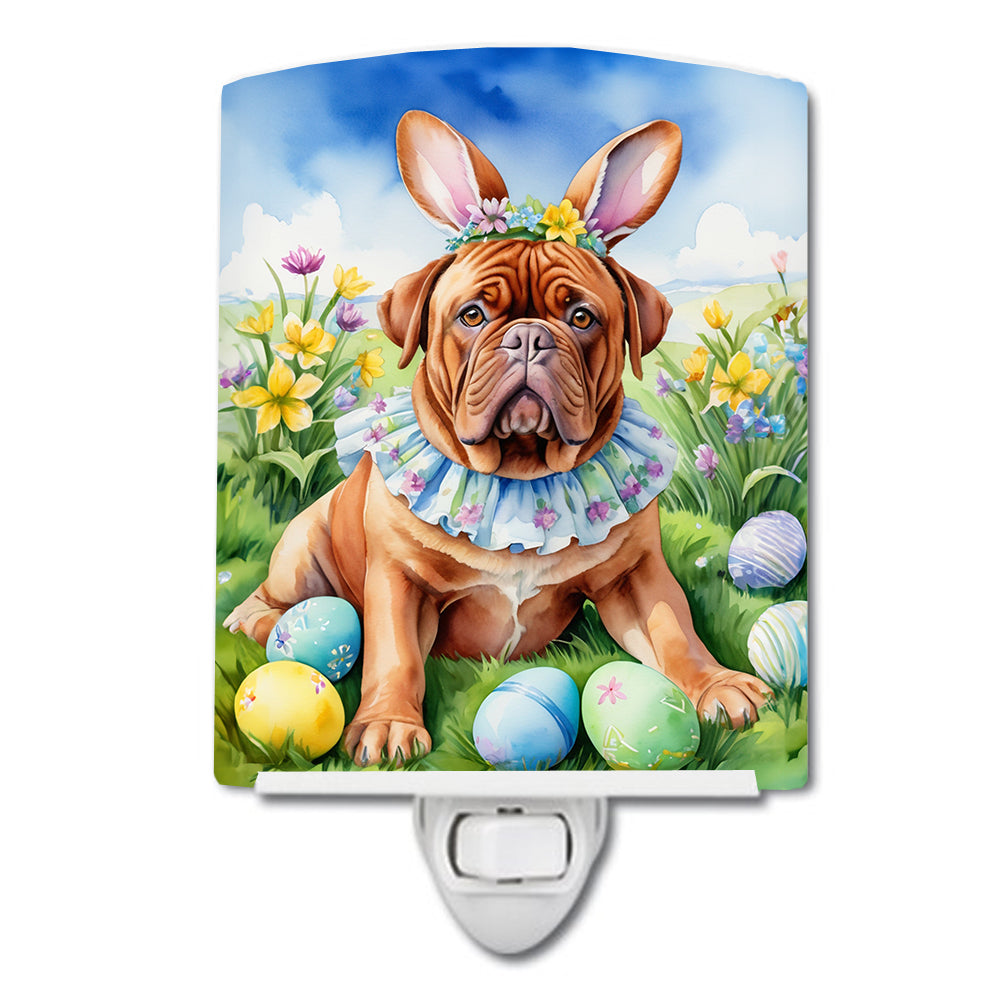 Dogue de Bordeaux Easter Egg Hunt Ceramic Night Light | Plug-In Accent Light