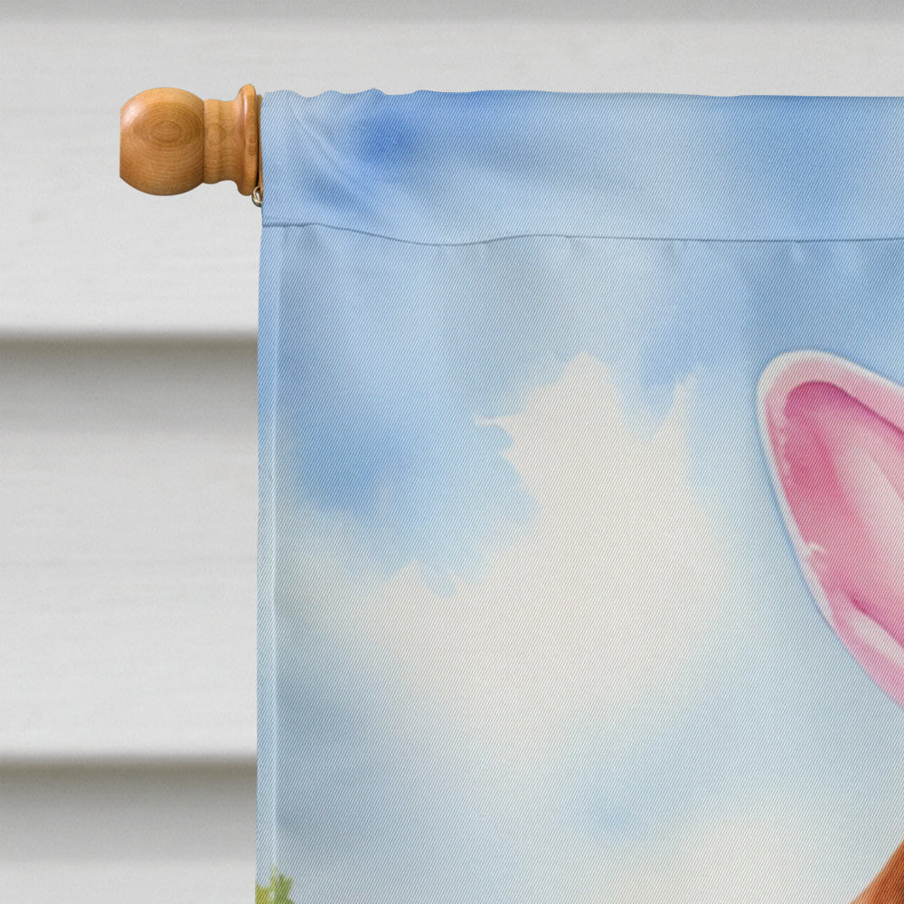 Dogue de Bordeaux Easter Egg Hunt House Flag 28x40 Porch Sleeve Pole Decorative Outside Yard Banner Artwork Wall Hanging, Polyester