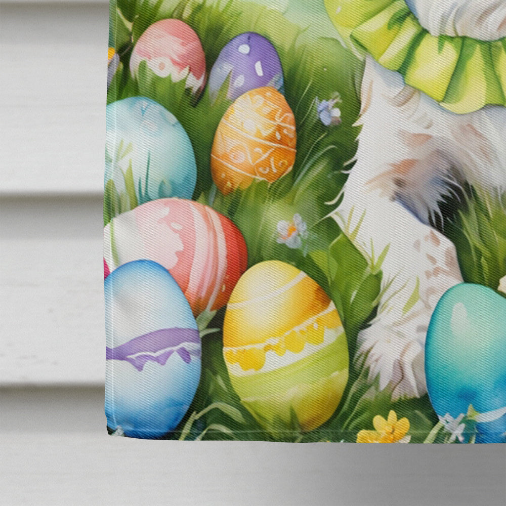 English Springer Spaniel Easter Egg Hunt House Flag 28x40 Porch Sleeve Pole Decorative Outside Yard Banner Artwork Wall Hanging, Polyester