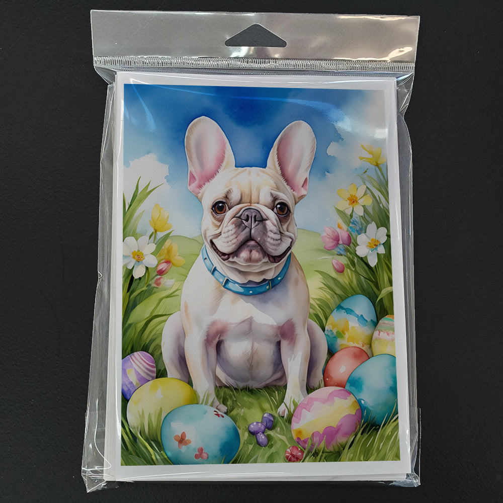 French Bulldog Easter Egg Hunt Greeting Cards Pack of 8 Blank Cards with Envelopes Whimsical A7 Size 5x7