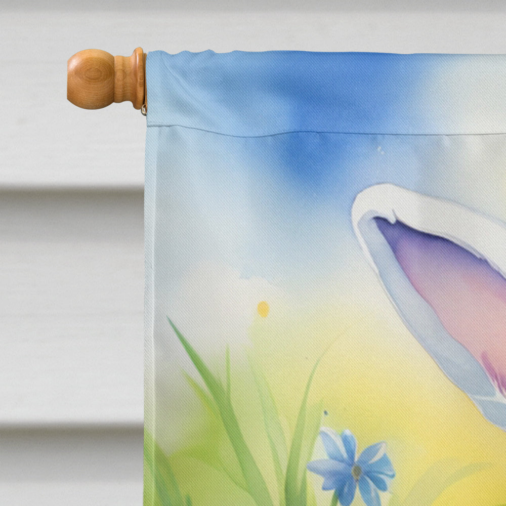 Golden Retriever Easter Egg Hunt House Flag 28x40 Porch Sleeve Pole Decorative Outside Yard Banner Artwork Wall Hanging, Polyester