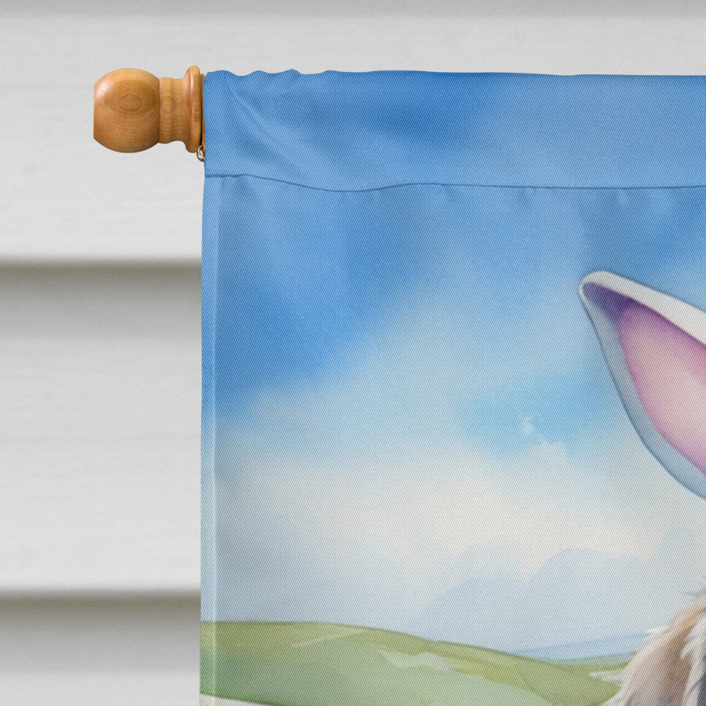Great Pyrenees Easter Egg Hunt House Flag 28x40 Porch Sleeve Pole Decorative Outside Yard Banner Artwork Wall Hanging, Polyester