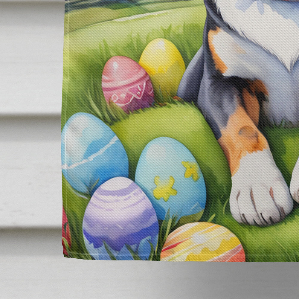 Greater Swiss Mountain Dog Easter Egg Hunt House Flag 28x40 Porch Sleeve Pole Decorative Outside Yard Banner Artwork Wall Hanging, Polyester