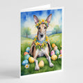 Greyhound Easter Egg Hunt Greeting Cards Pack of 8 Blank Cards with Envelopes Whimsical A7 Size 5x7