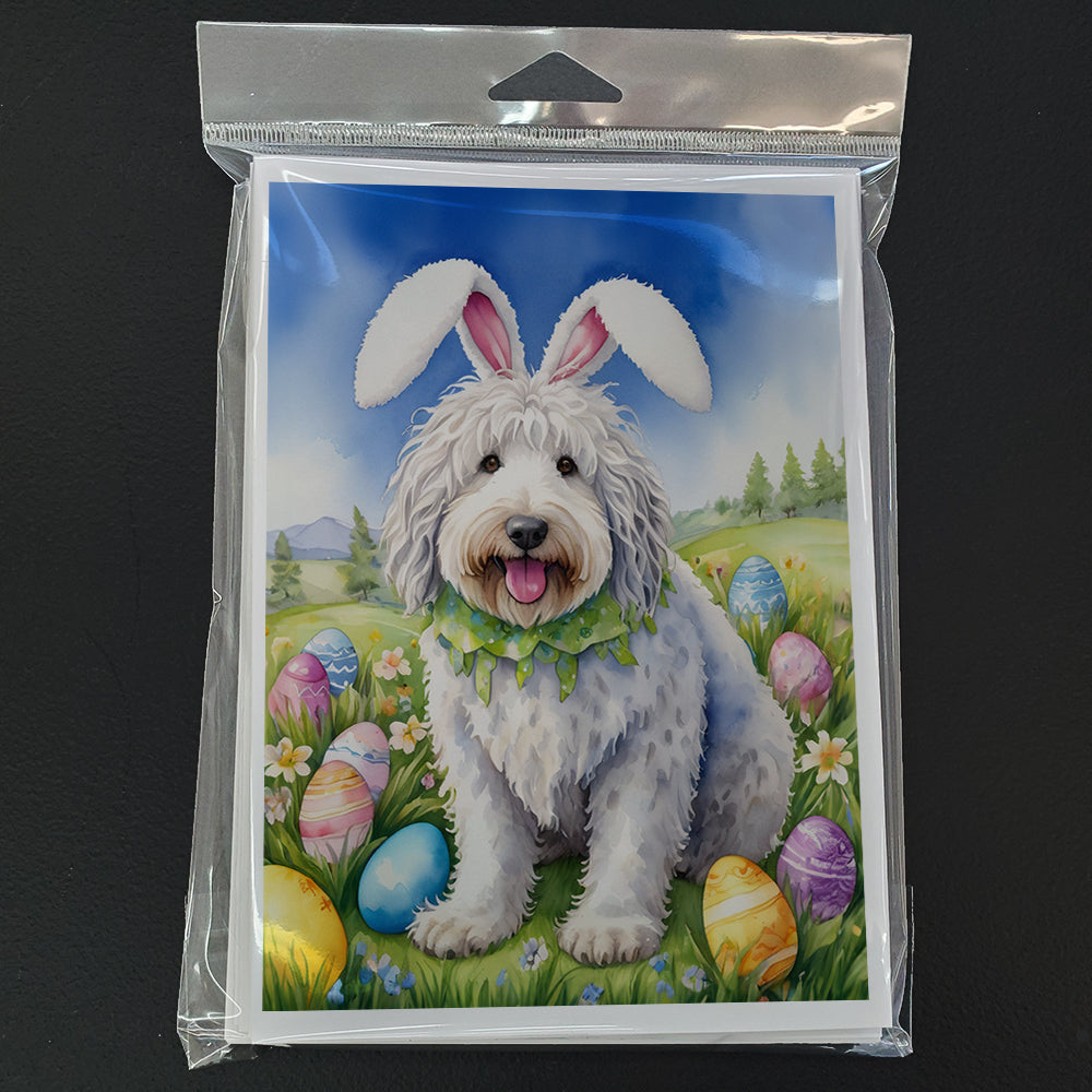 Komondor Easter Egg Hunt Greeting Cards Pack of 8 Blank Cards with Envelopes Whimsical A7 Size 5x7