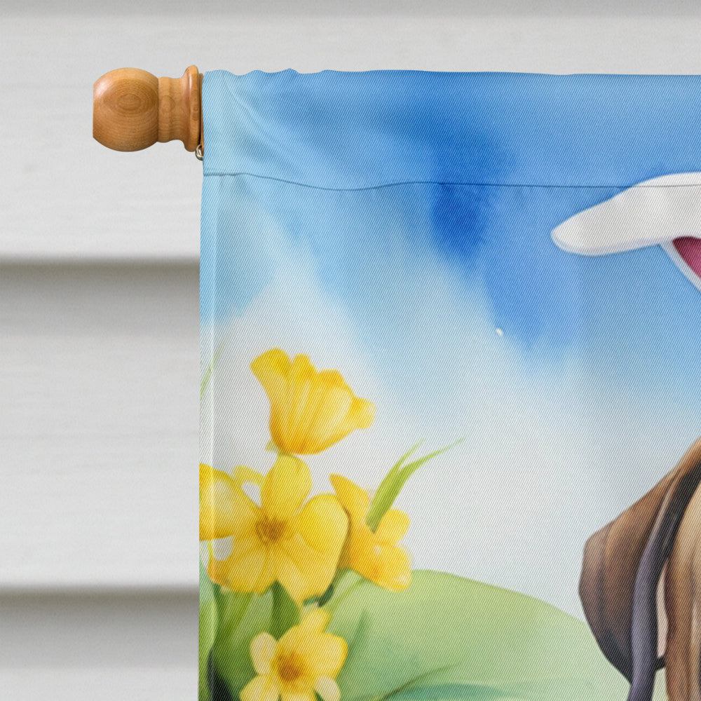 Mastiff Easter Egg Hunt House Flag 28x40 Porch Sleeve Pole Decorative Outside Yard Banner Artwork Wall Hanging, Polyester