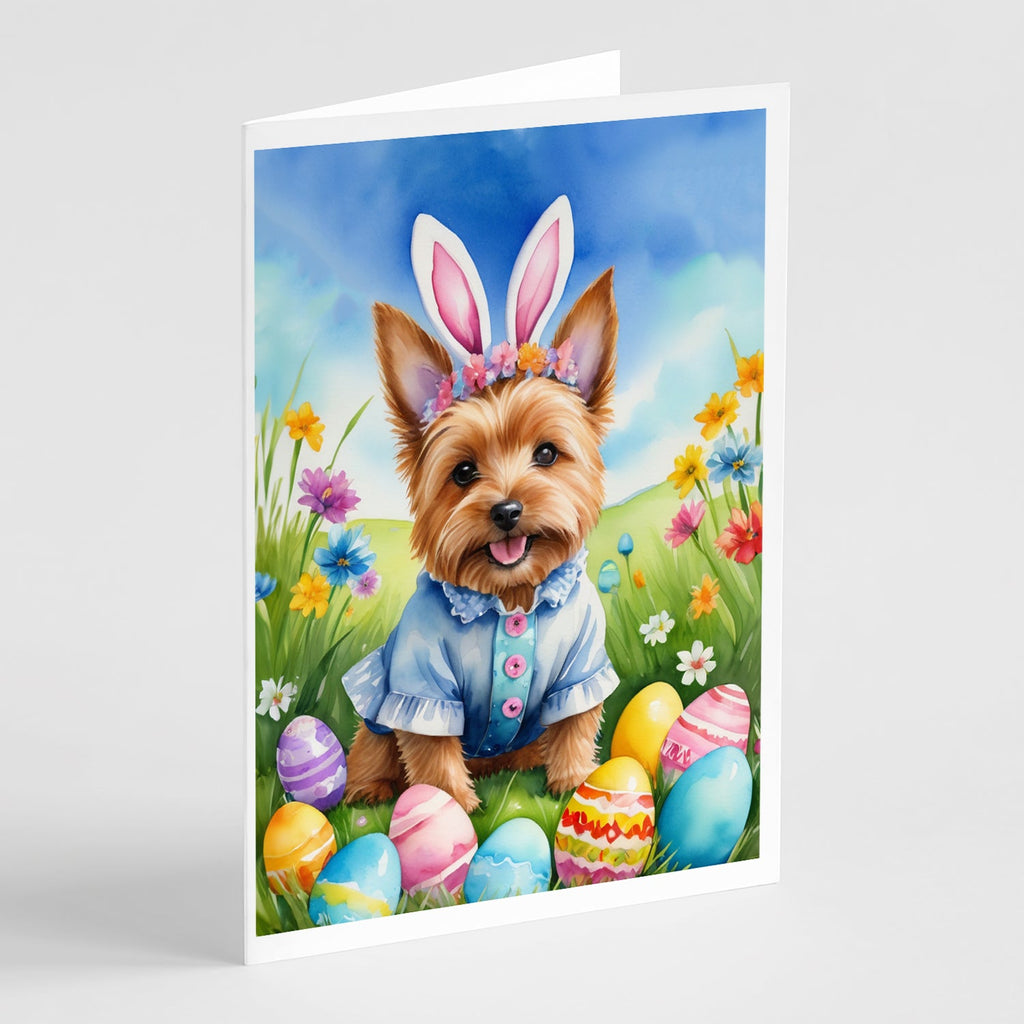 Norwich Terrier Easter Egg Hunt Greeting Cards Pack of 8 Blank Cards with Envelopes Whimsical A7 Size 5x7