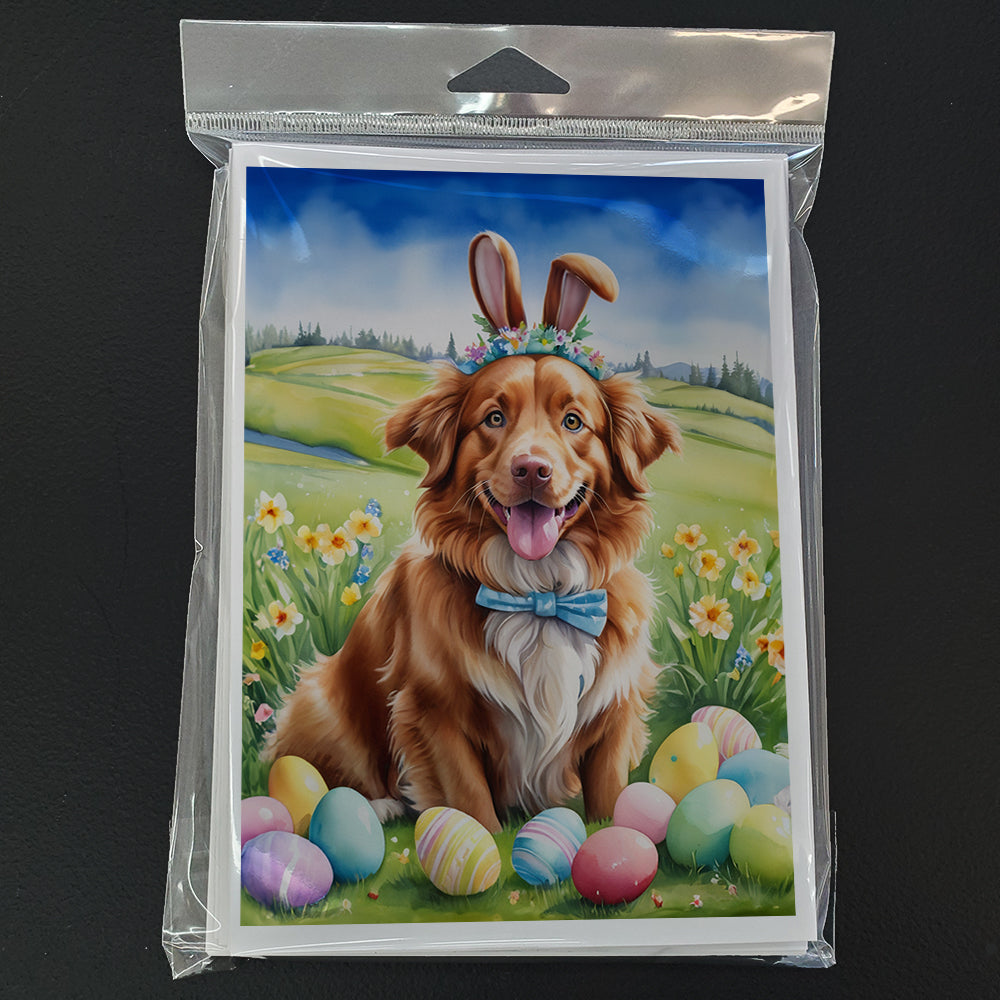 Nova Scotia Duck Tolling Retriever Easter Egg Hunt Greeting Cards Pack of 8 Blank Cards with Envelopes Whimsical A7 Size 5x7