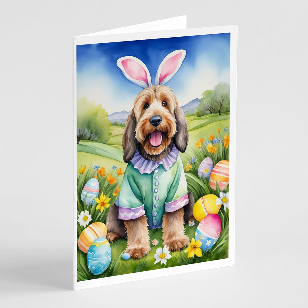 Otterhound Easter Egg Hunt Greeting Cards Pack of 8 Blank Cards with Envelopes Whimsical A7 Size 5x7
