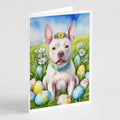 Pit Bull Terrier Easter Egg Hunt Greeting Cards Pack of 8 Blank Cards with Envelopes Whimsical A7 Size 5x7