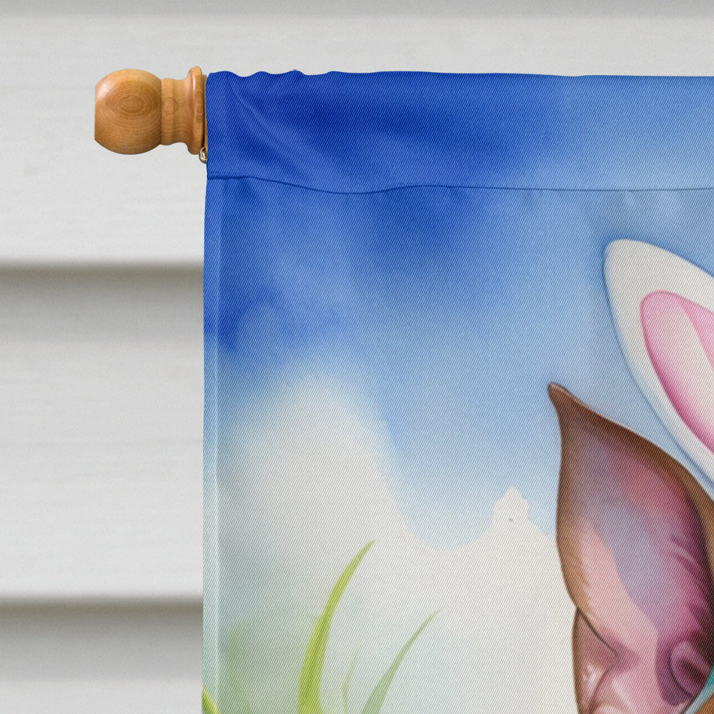 Pit Bull Terrier Easter Egg Hunt House Flag 28x40 Porch Sleeve Pole Decorative Outside Yard Banner Artwork Wall Hanging, Polyester