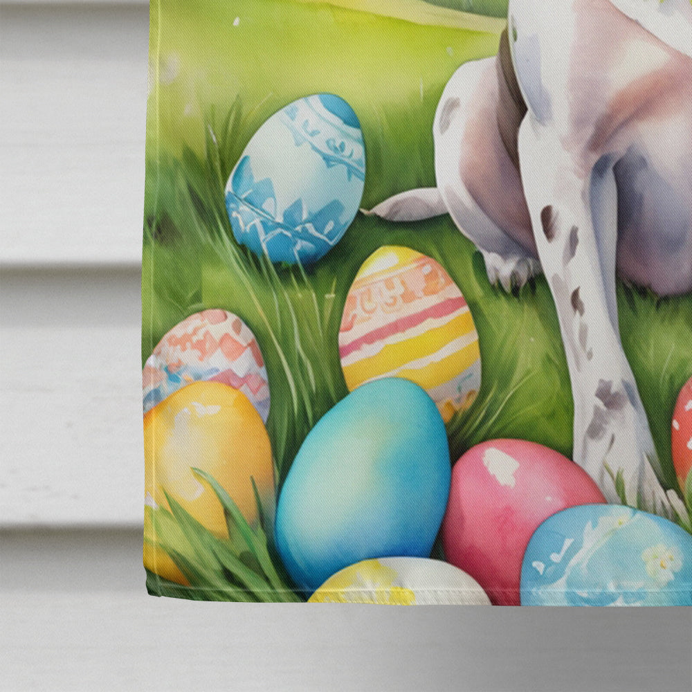 Pointer Easter Egg Hunt House Flag 28x40 Porch Sleeve Pole Decorative Outside Yard Banner Artwork Wall Hanging, Polyester