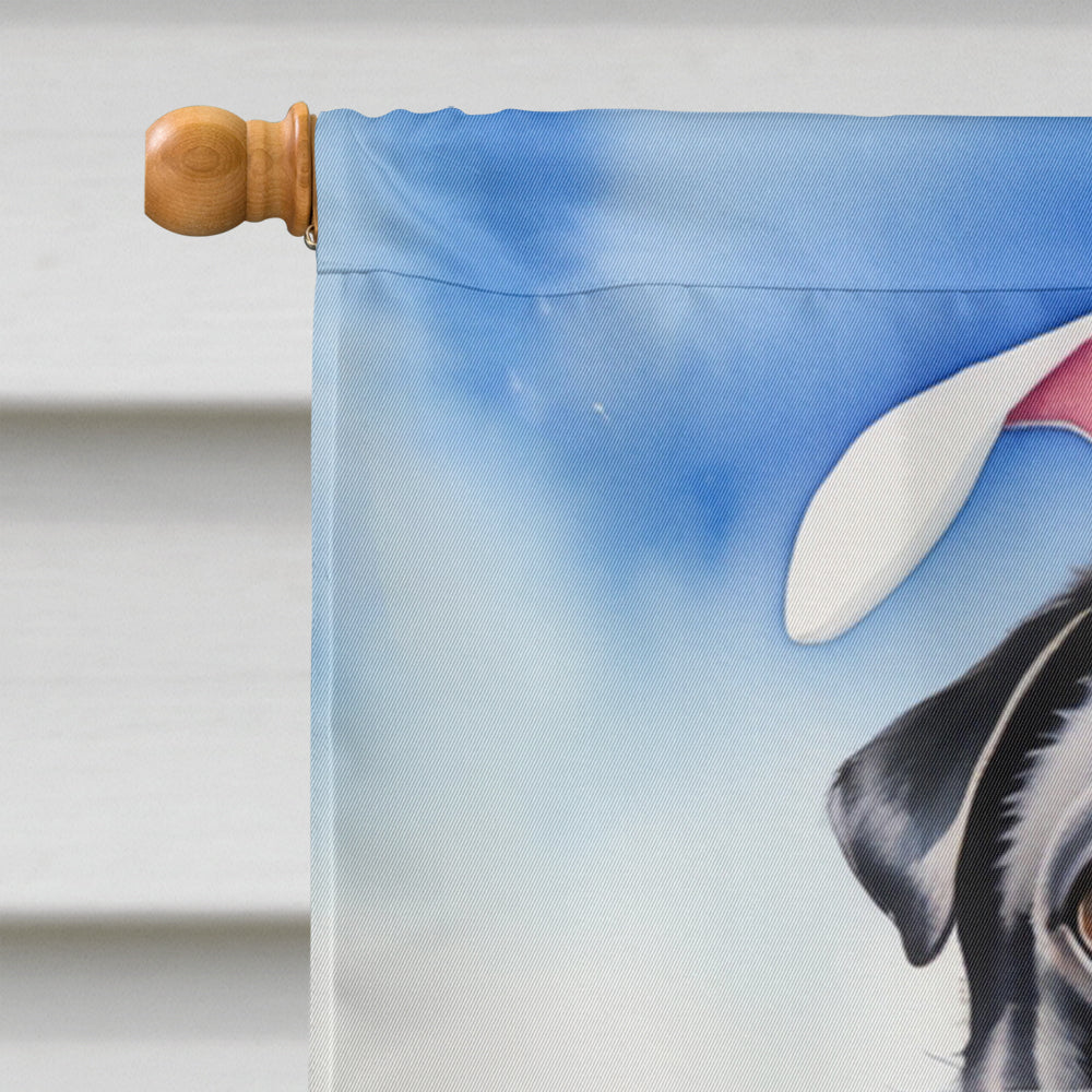 Pug Easter Egg Hunt House Flag 28x40 Porch Sleeve Pole Decorative Outside Yard Banner Artwork Wall Hanging, Polyester