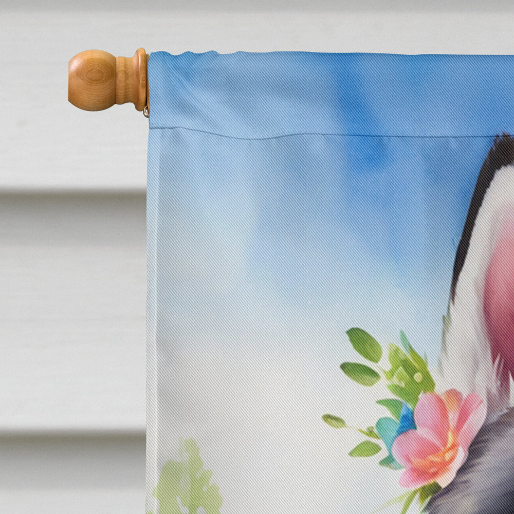 Siberian Husky Easter Egg Hunt House Flag 28x40 Porch Sleeve Pole Decorative Outside Yard Banner Artwork Wall Hanging, Polyester