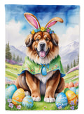 Tibetan Mastiff Easter Egg Hunt House Flag 28x40 Porch Sleeve Pole Decorative Outside Yard Banner Artwork Wall Hanging, Polyester