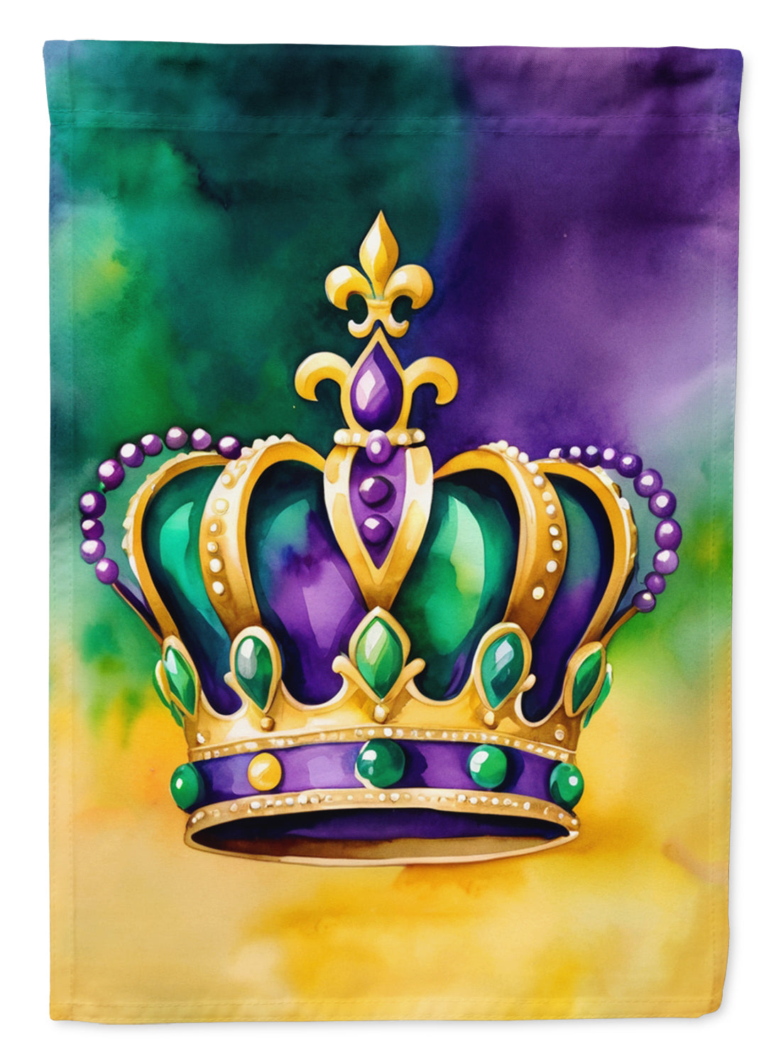 King's Mardi Gras Crown Garden Flag Mailbox Decorative Yard Banner Outside Patio Artwork for Flower Beds, Garden Size, Multicolor