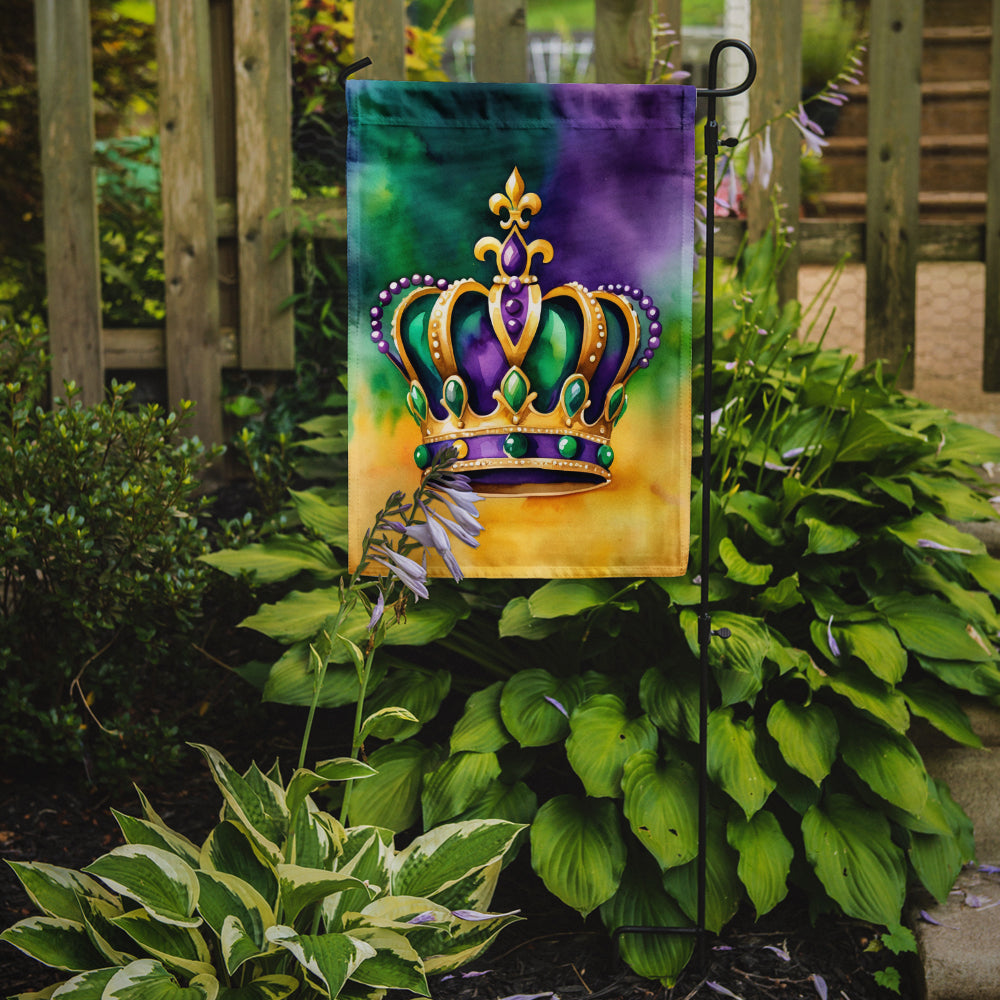 King's Mardi Gras Crown Garden Flag Mailbox Decorative Yard Banner Outside Patio Artwork for Flower Beds, Garden Size, Multicolor