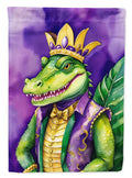 Alligator King of Mardi Gras Garden Flag Mailbox Decorative Yard Banner Outside Patio Artwork for Flower Beds, Garden Size, Multicolor