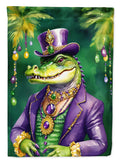 Alligator King of Mardi Gras Garden Flag Mailbox Decorative Yard Banner Outside Patio Artwork for Flower Beds, Garden Size, Multicolor