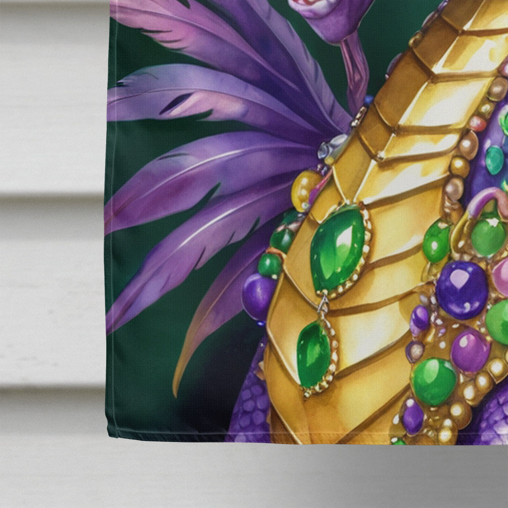 Dragon King of Mardi Gras House Flag 28x40 Porch Sleeve Pole Decorative Outside Yard Banner Artwork Wall Hanging, Polyester