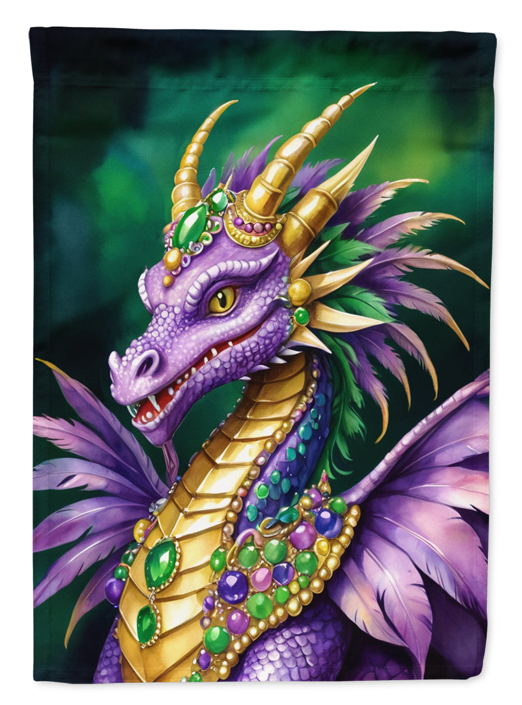 Dragon King of Mardi Gras Garden Flag Mailbox Decorative Yard Banner Outside Patio Artwork for Flower Beds, Garden Size, Multicolor
