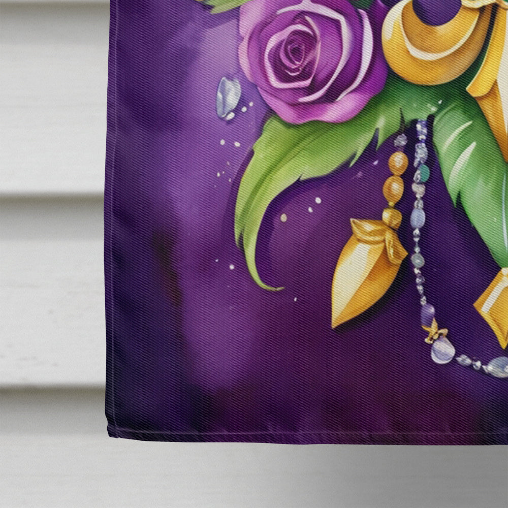 Fleur de lis Mardi Gras House Flag 28x40 Porch Sleeve Pole Decorative Outside Yard Banner Artwork Wall Hanging, Polyester