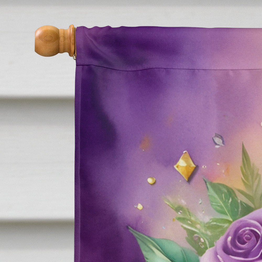 Fleur de lis Mardi Gras House Flag 28x40 Porch Sleeve Pole Decorative Outside Yard Banner Artwork Wall Hanging, Polyester
