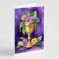 Goblet Mardi Gras Greeting Cards Pack of 8 Blank Cards with Envelopes Whimsical A7 Size 5x7