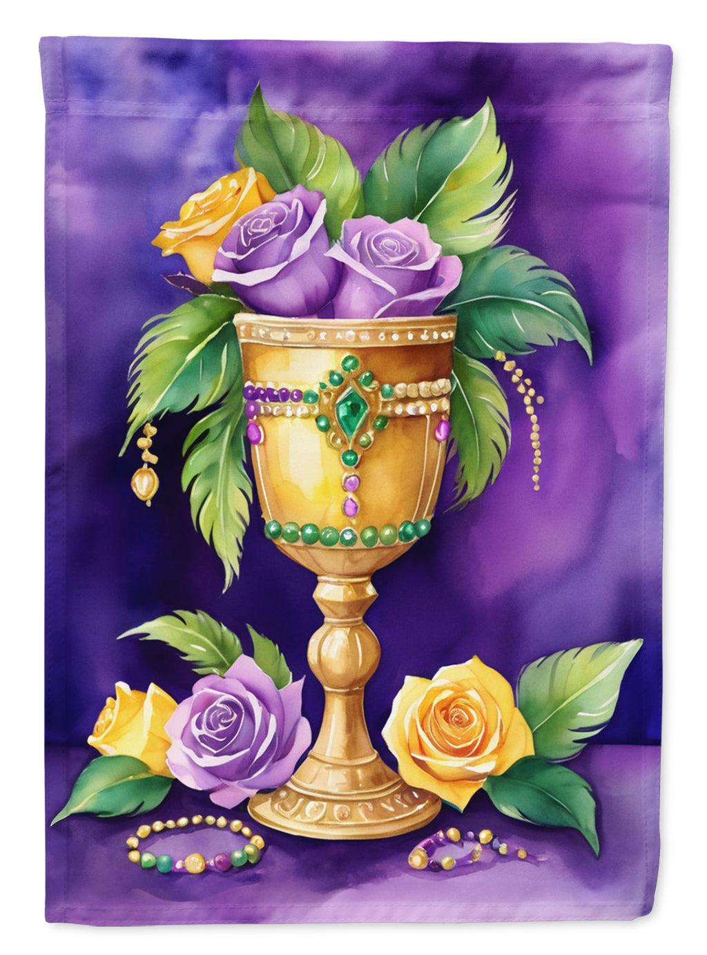 Goblet Mardi Gras Garden Flag Mailbox Decorative Yard Banner Outside Patio Artwork for Flower Beds, Garden Size, Multicolor