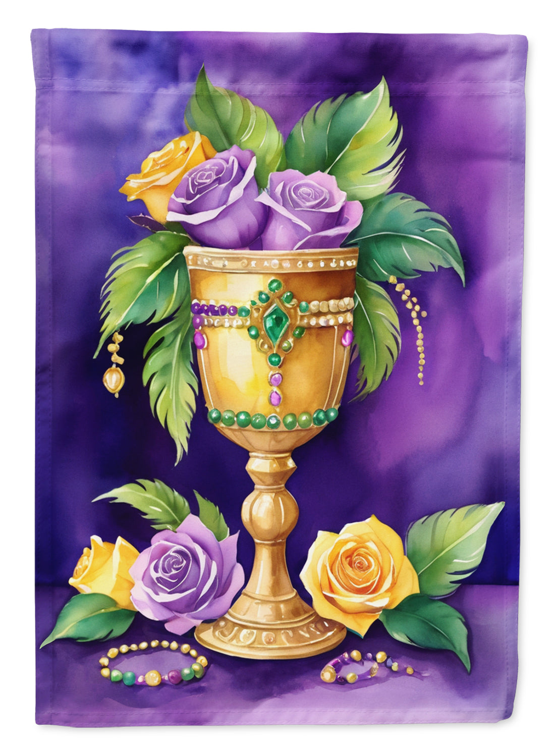 Goblet Mardi Gras Garden Flag Mailbox Decorative Yard Banner Outside Patio Artwork for Flower Beds, Garden Size, Multicolor