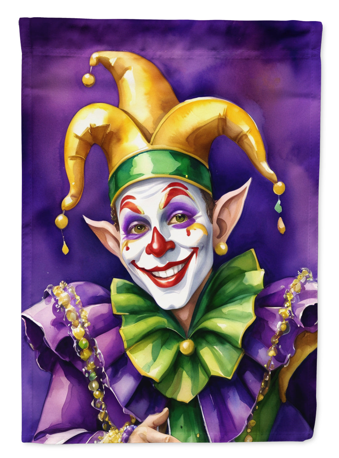 Jester Mardi Gras Garden Flag Mailbox Decorative Yard Banner Outside Patio Artwork for Flower Beds, Garden Size, Multicolor