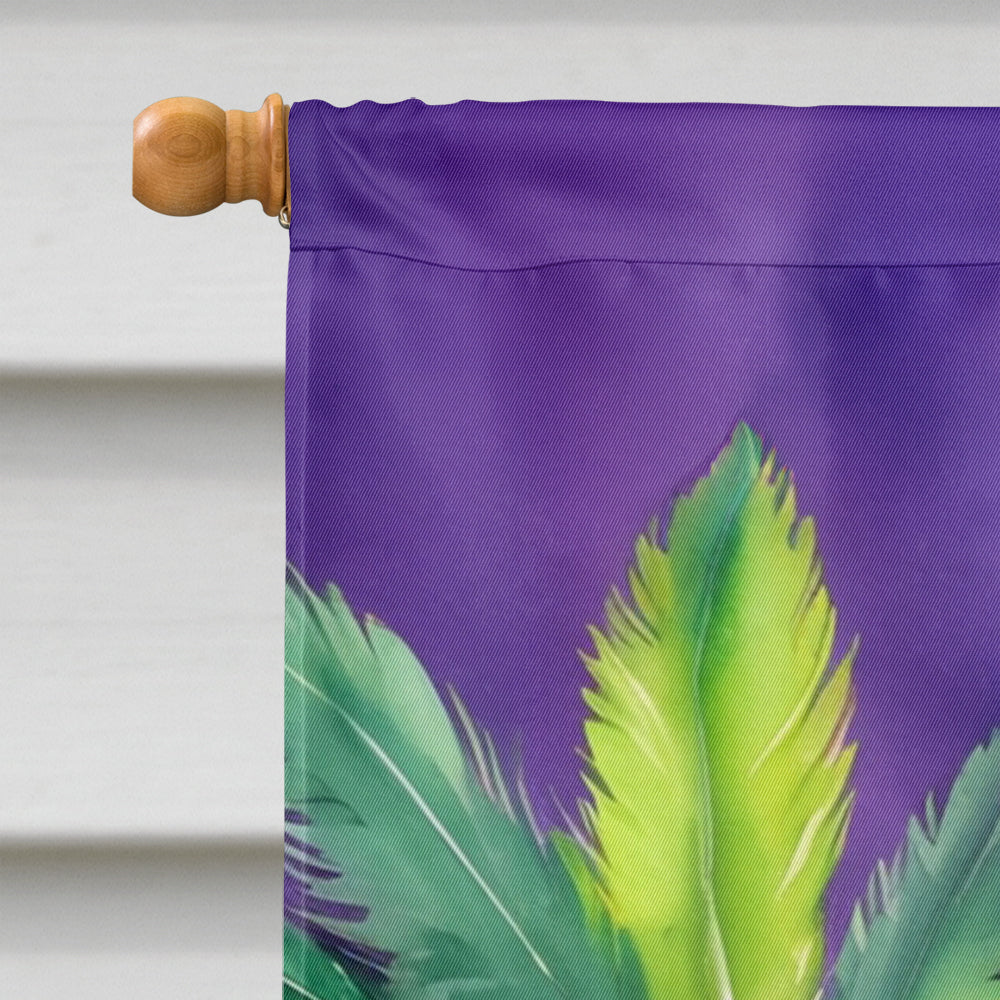 King Cake Mardi Gras House Flag 28x40 Porch Sleeve Pole Decorative Outside Yard Banner Artwork Wall Hanging, Polyester