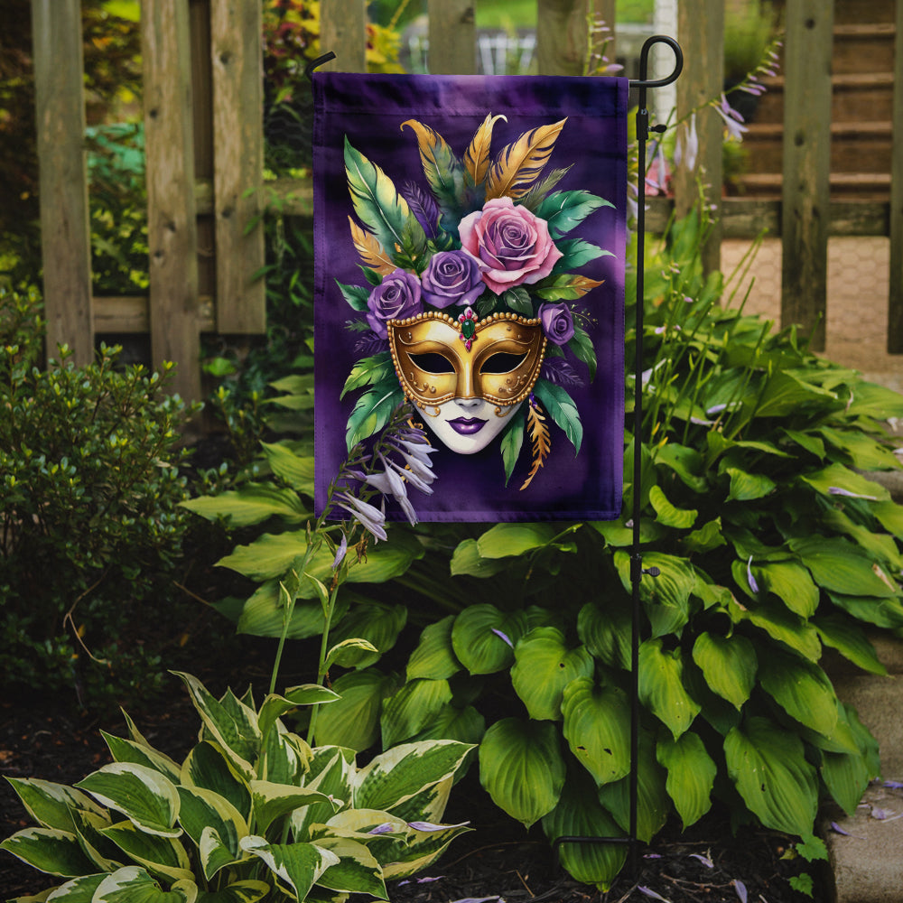 Mask Mardi Gras Garden Flag Mailbox Decorative Yard Banner Outside Patio Artwork for Flower Beds, Garden Size, Multicolor