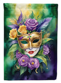 Mask Mardi Gras House Flag 28x40 Porch Sleeve Pole Decorative Outside Yard Banner Artwork Wall Hanging, Polyester